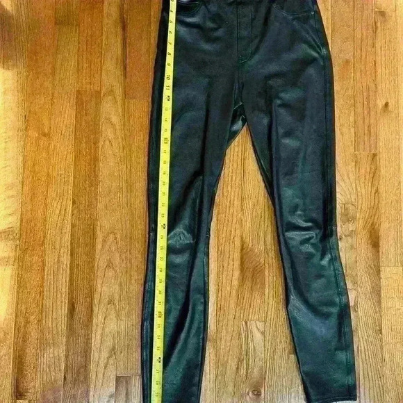 SPANX leather-like ankle skinny pant luxe black M tall - Picture 7 of 8